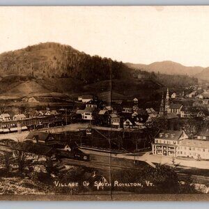 Vintage Postcard Village Of South Royalton Vt  Unused Sepia Tone 1910s #1288